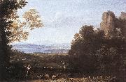 Claude Lorrain Landscape with Apollo and Mercury oil painting reproduction